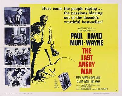 The Last Angry Man Movie Poster 30x40 Paul Muni David Wayne Betsy Palmer Luther