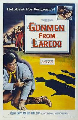 Gunmen From Laredo Movie Poster 27x40 Robert Knapp Jana Davi Walter Coy Paul