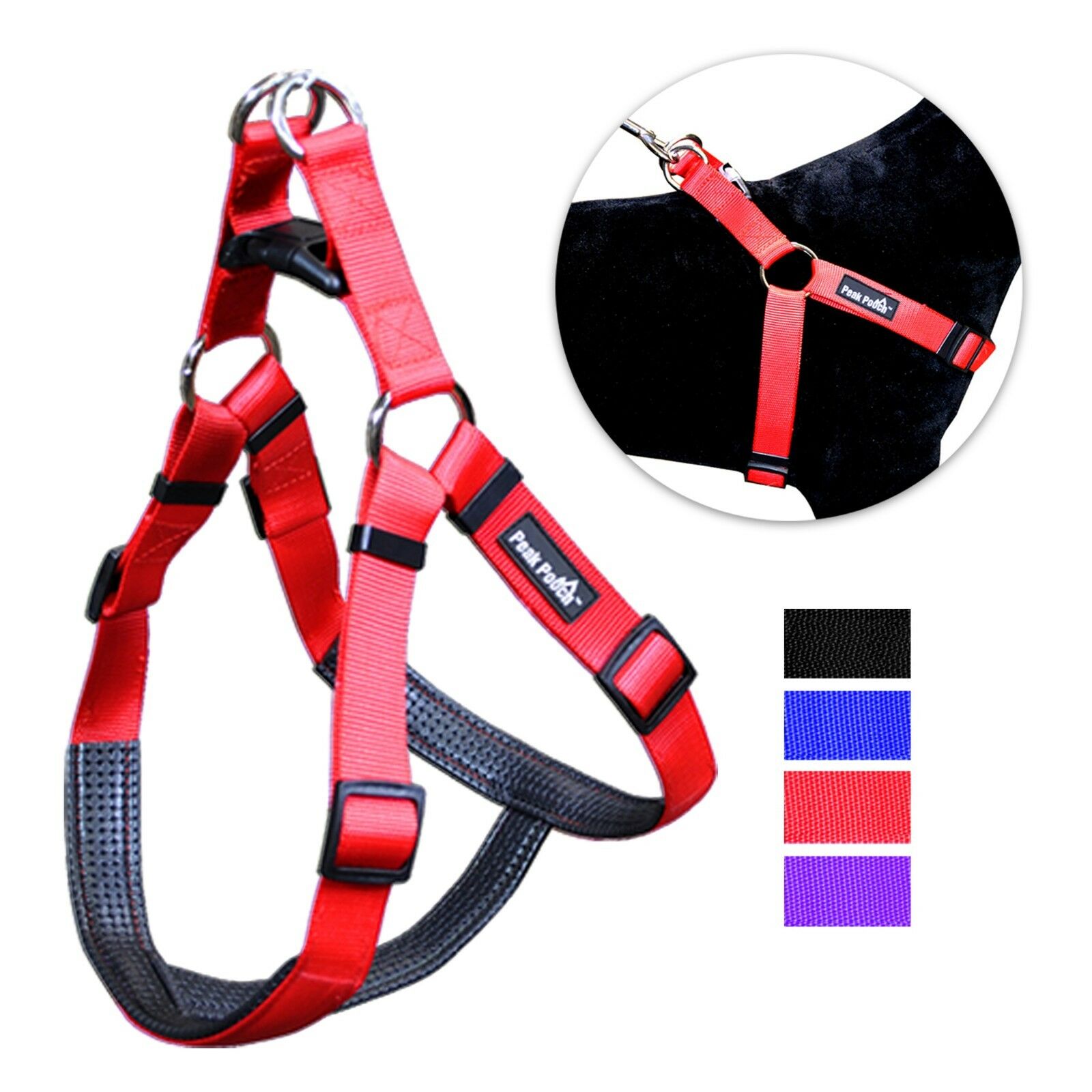 No Pull Padded Comfort Nylon Dog Walking Harness For Small Medium And Large Dogs