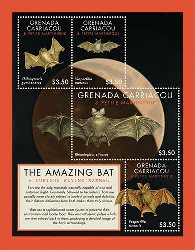 Grenadines - 2013 Bats Stamp - Sheet Of 4 Mnh