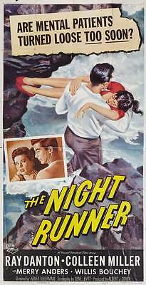 The Night Runner Movie Poster 20x40 Ray Danton Colleen Miller Merry Anders Eddy